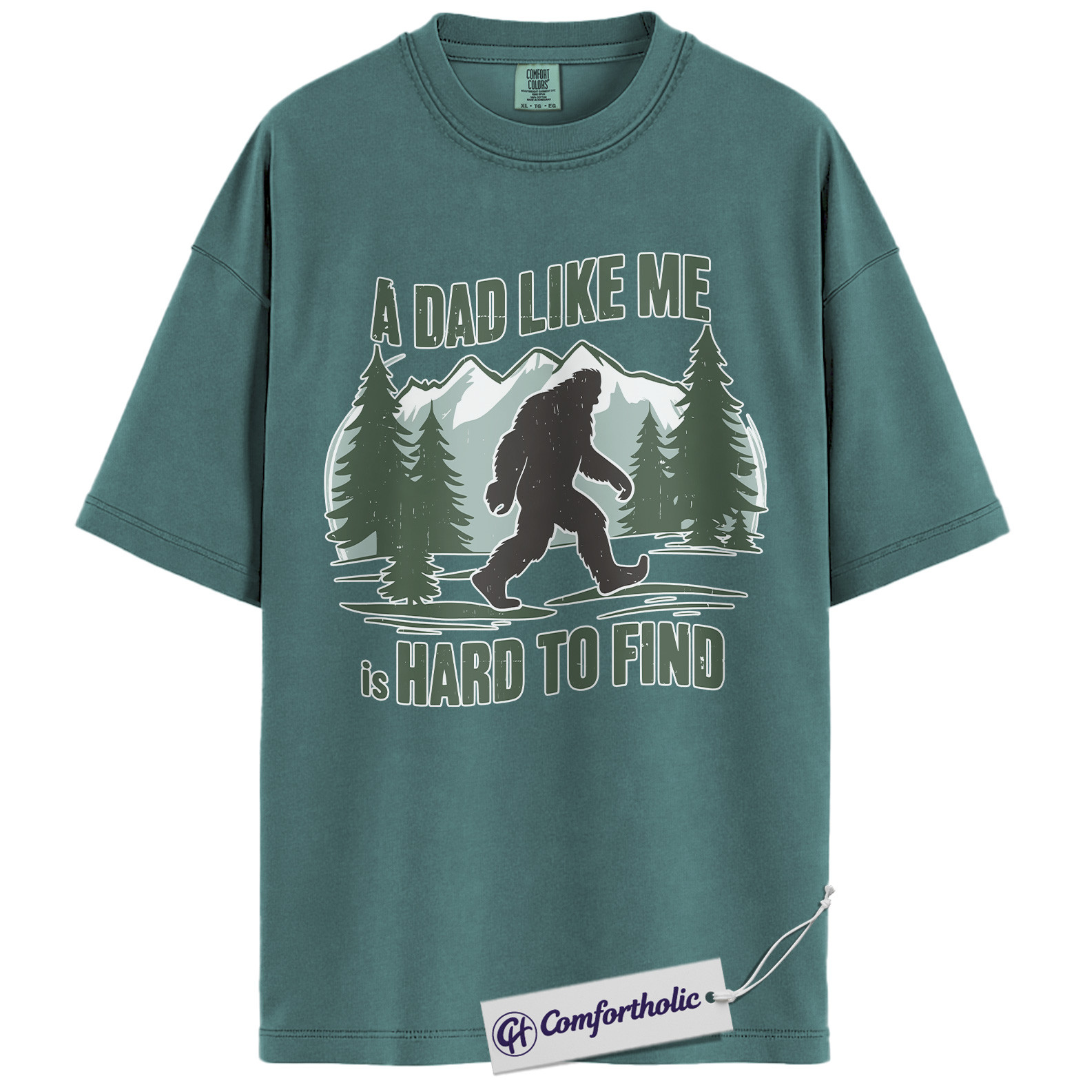 A Dad Like Me Is Hard to Find Shirt, Funny Bigfoot Father’s Day T-Shirt, Sasquatch Outdoor Graphic Tee, Gift for Outdoorsy Dads, Comfort Colors Shirt - Image 11