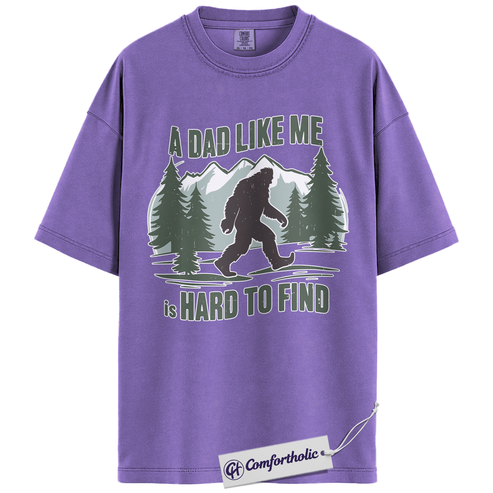 A Dad Like Me Is Hard to Find Shirt, Funny Bigfoot Father’s Day T-Shirt, Sasquatch Outdoor Graphic Tee, Gift for Outdoorsy Dads, Comfort Colors Shirt - Image 20