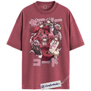 Zero Two Shirt, Darling in the Franxx Shirt, Anime Graphic Tee, Comfort Colors Shirt