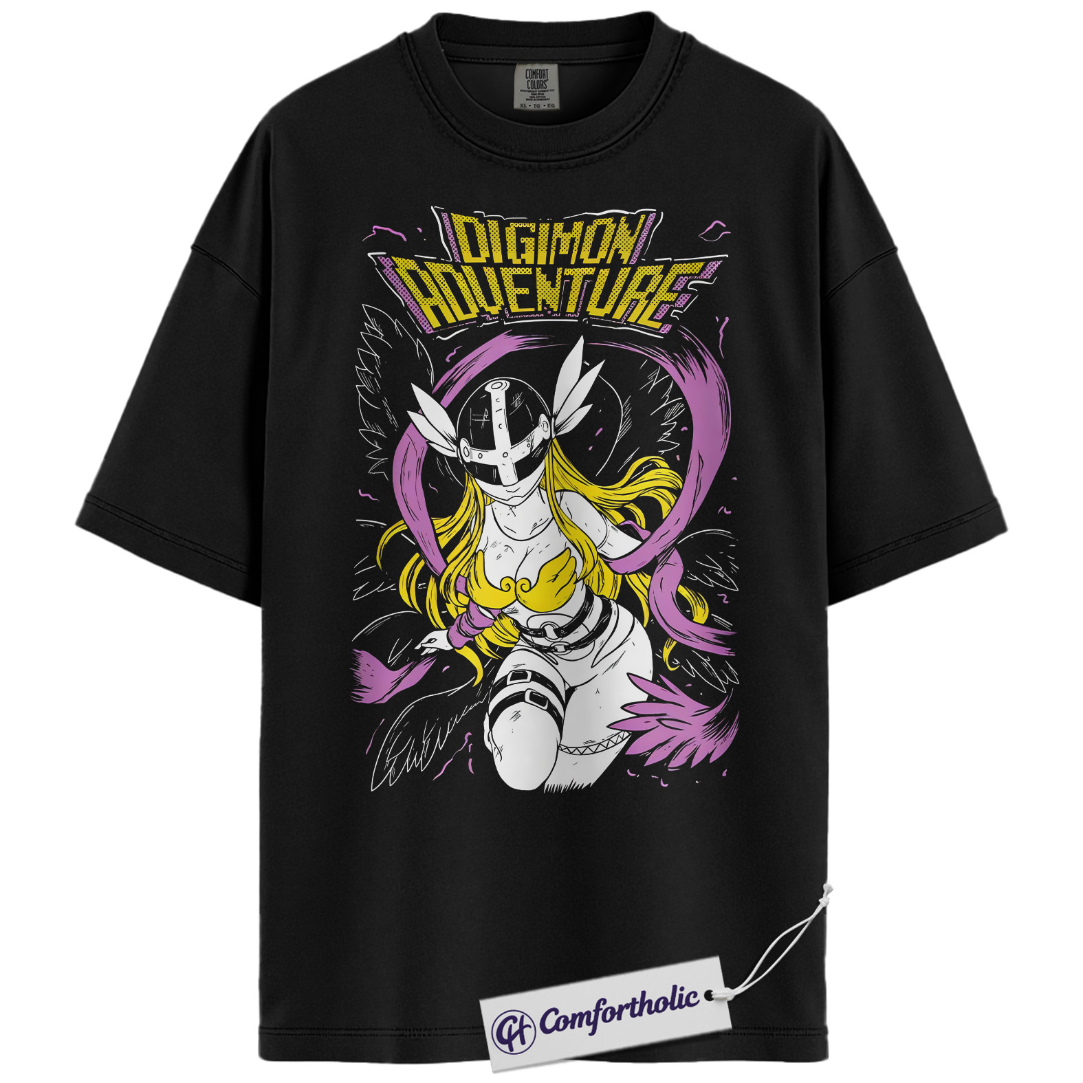 Angewomon Shirt, Digimon Shirt, Anime Graphic Tee, Comfort Colors Shirt