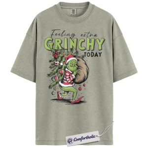 The Grinch Shirt, Christmas T-Shirt, Animated Graphic Tee, Christmas Comfort Colors Shirt