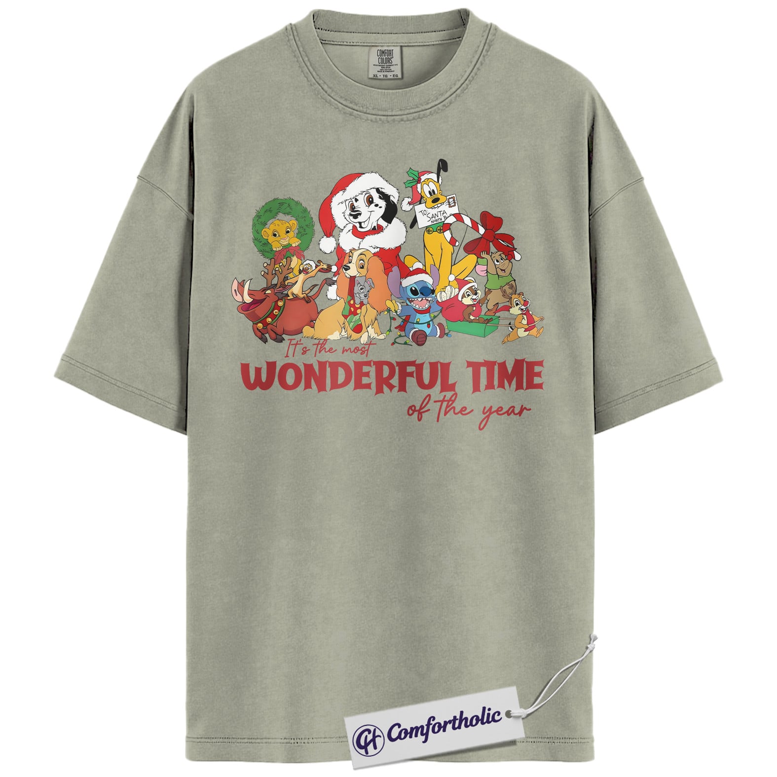 Disney Shirt, Christmas T-Shirt, Animated Graphic Tee, Christmas Comfort Colors Shirt - Image 5