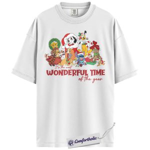 Alternative view of Disney Shirt, Christmas T-Shirt, Animated Graphic Tee, Christmas Comfort Colors Shirt
