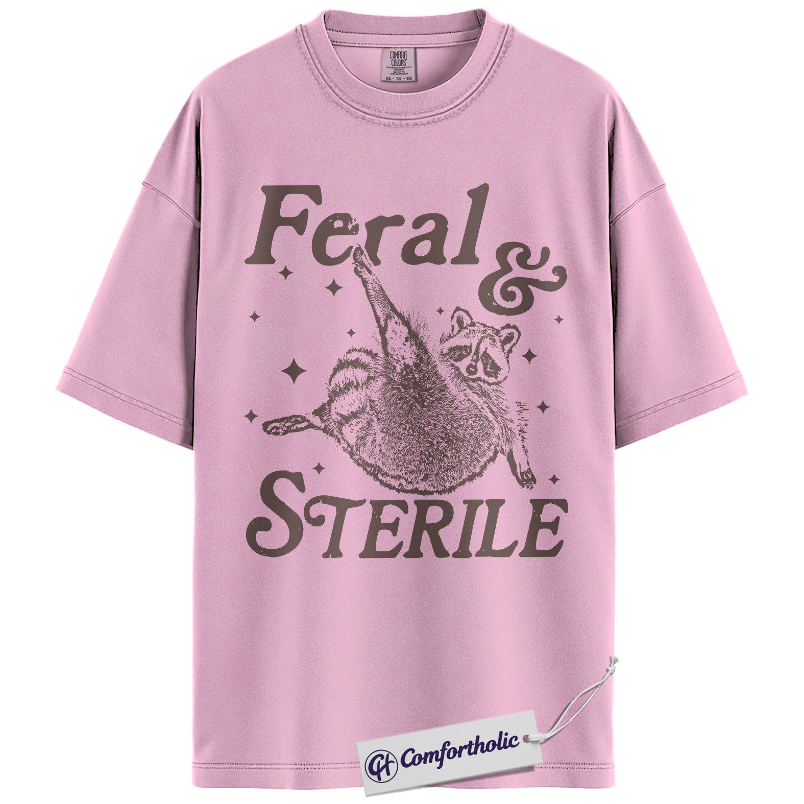 Feral and Sterile Shirt, Funny Raccoon Animal Rescue T-Shirt, Spay Neuter Awareness Graphic Tee, Gift for Animal Lovers, Comfort Colors Shirt - Image 8