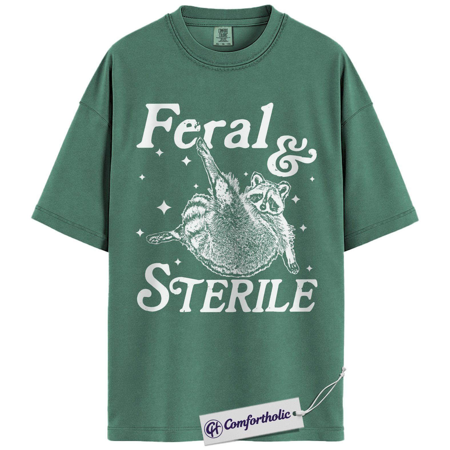 Feral and Sterile Shirt, Funny Raccoon Animal Rescue T-Shirt, Spay Neuter Awareness Graphic Tee, Gift for Animal Lovers, Comfort Colors Shirt - Image 10