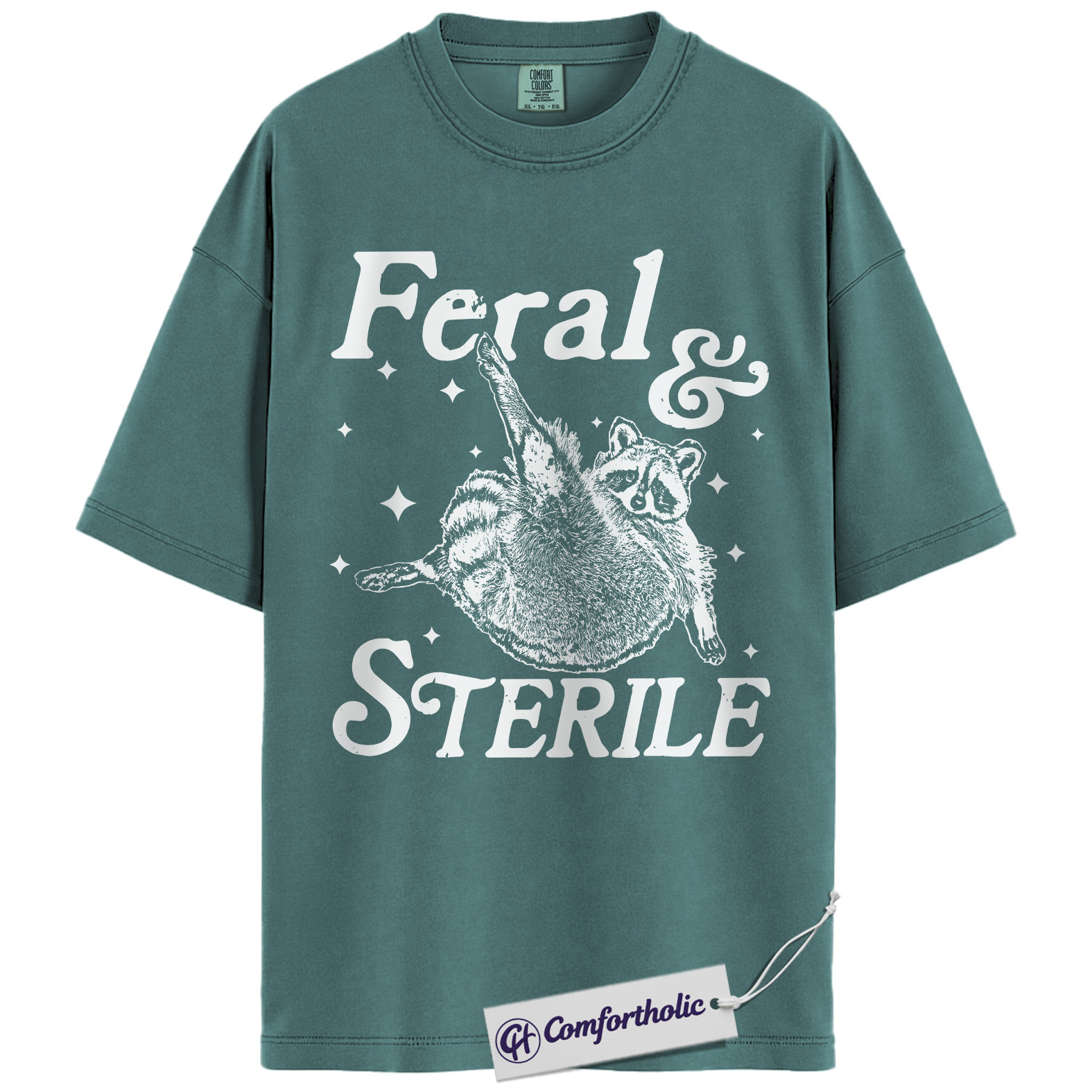 Feral and Sterile Shirt, Funny Raccoon Animal Rescue T-Shirt, Spay Neuter Awareness Graphic Tee, Gift for Animal Lovers, Comfort Colors Shirt - Image 11