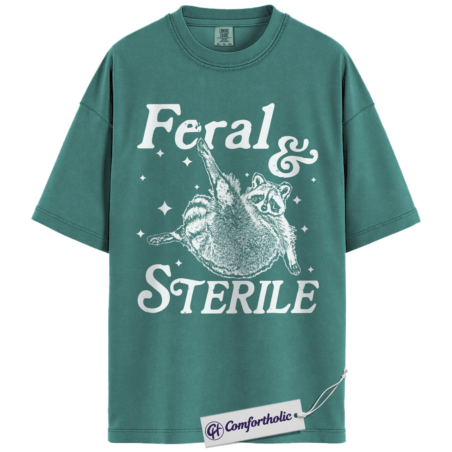 Feral and Sterile Shirt, Funny Raccoon Animal Rescue T-Shirt, Spay Neuter Awareness Graphic Tee, Gift for Animal Lovers, Comfort Colors Shirt - Image 13