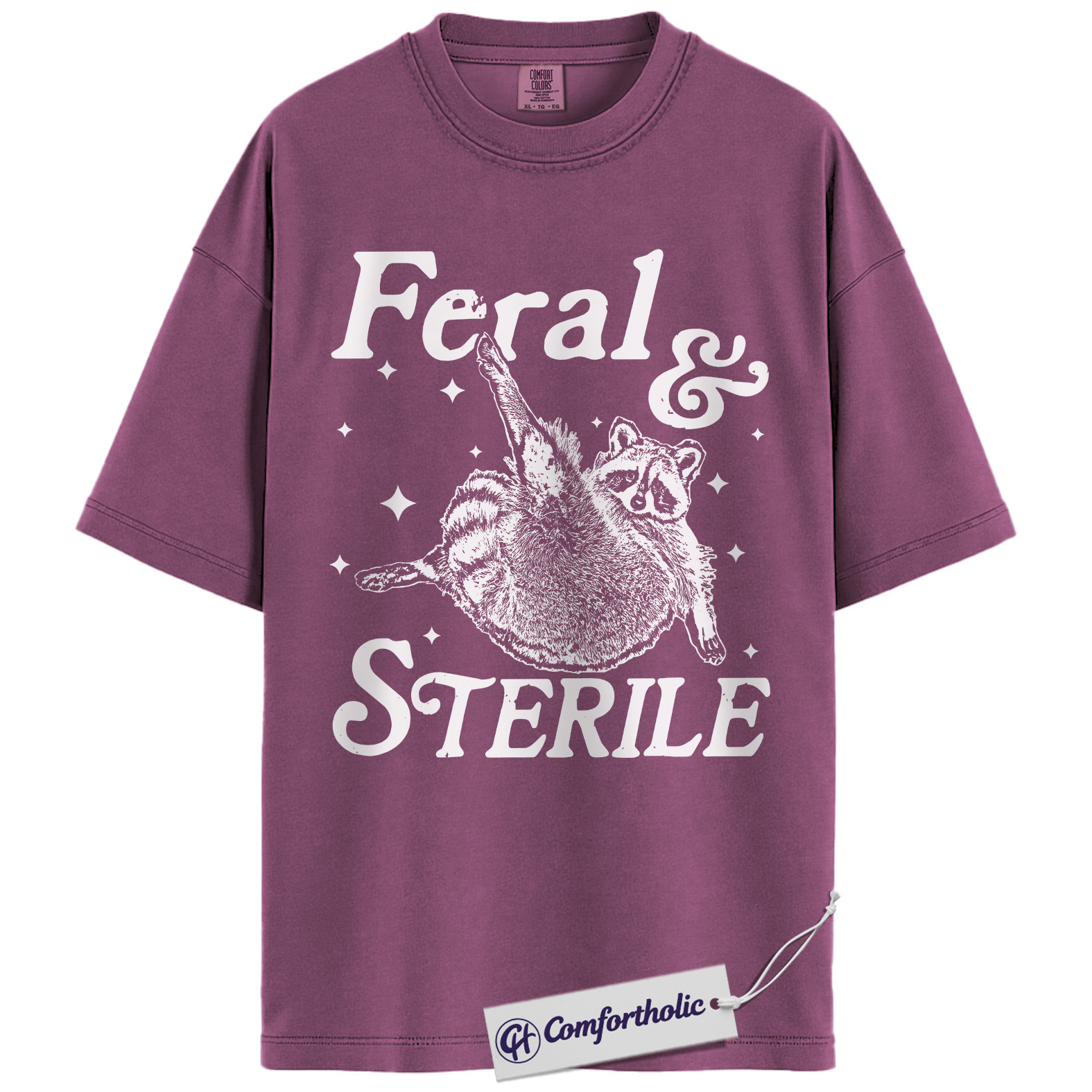 Feral and Sterile Shirt, Funny Raccoon Animal Rescue T-Shirt, Spay Neuter Awareness Graphic Tee, Gift for Animal Lovers, Comfort Colors Shirt - Image 15