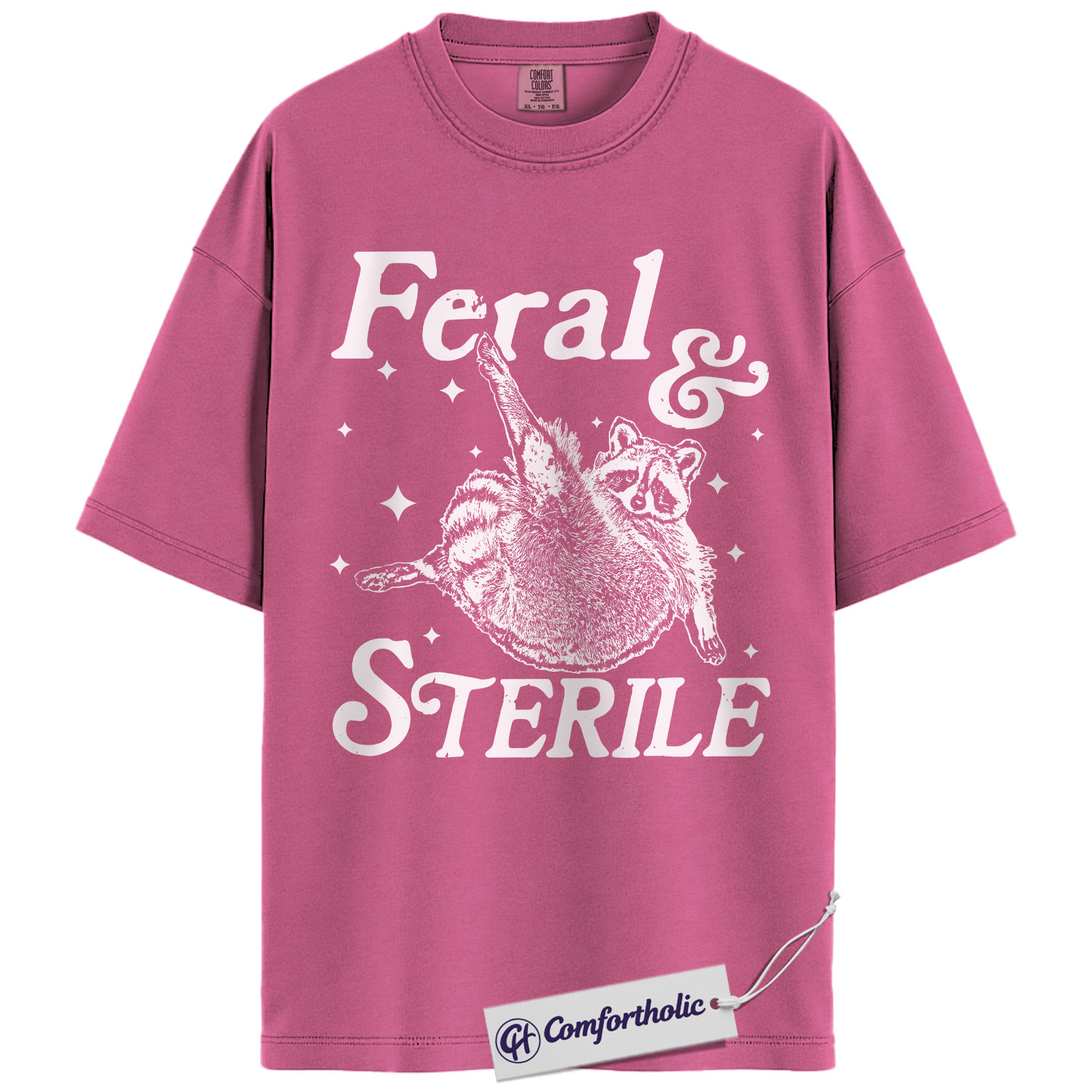 Feral and Sterile Shirt, Funny Raccoon Animal Rescue T-Shirt, Spay Neuter Awareness Graphic Tee, Gift for Animal Lovers, Comfort Colors Shirt - Image 16