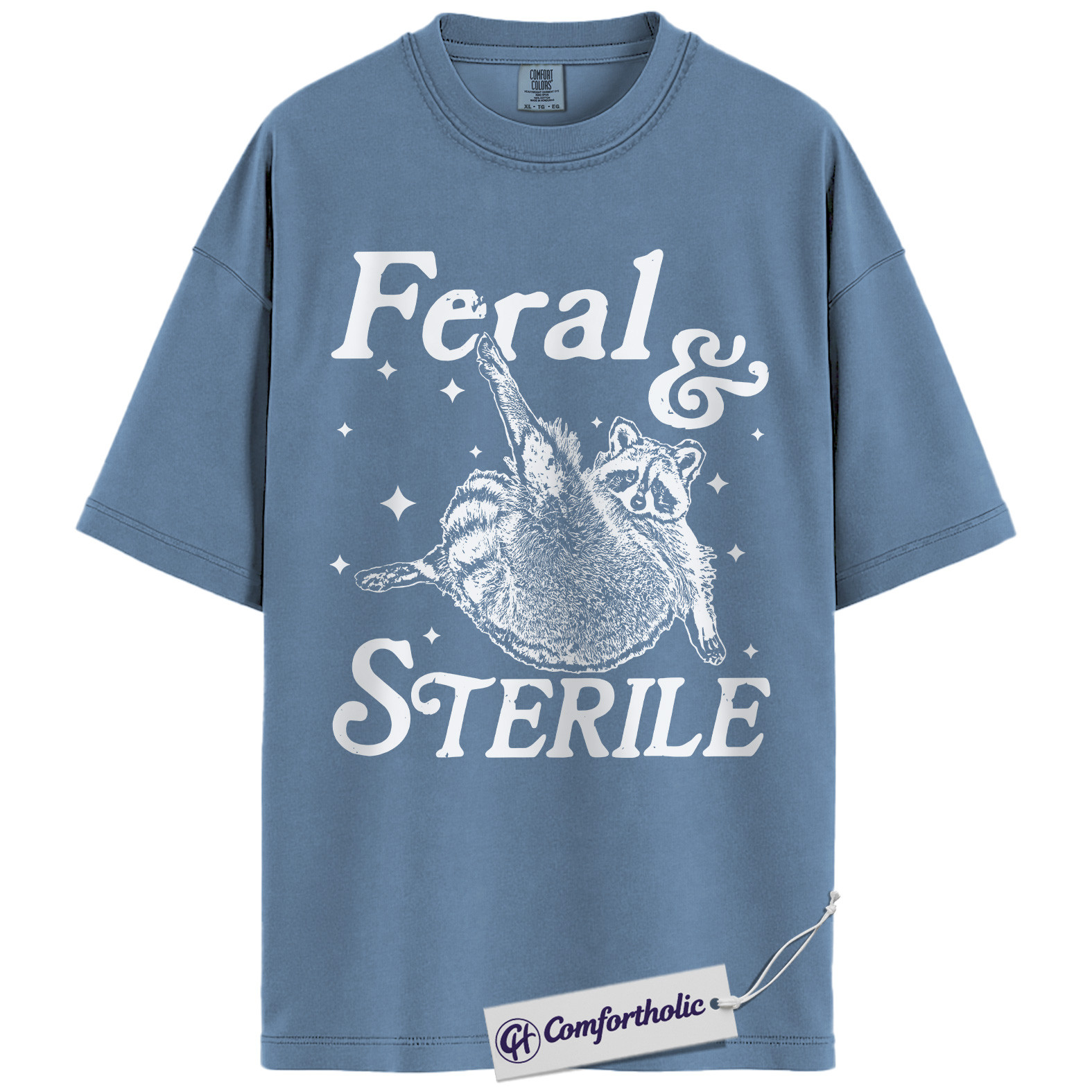 Feral and Sterile Shirt, Funny Raccoon Animal Rescue T-Shirt, Spay Neuter Awareness Graphic Tee, Gift for Animal Lovers, Comfort Colors Shirt - Image 17
