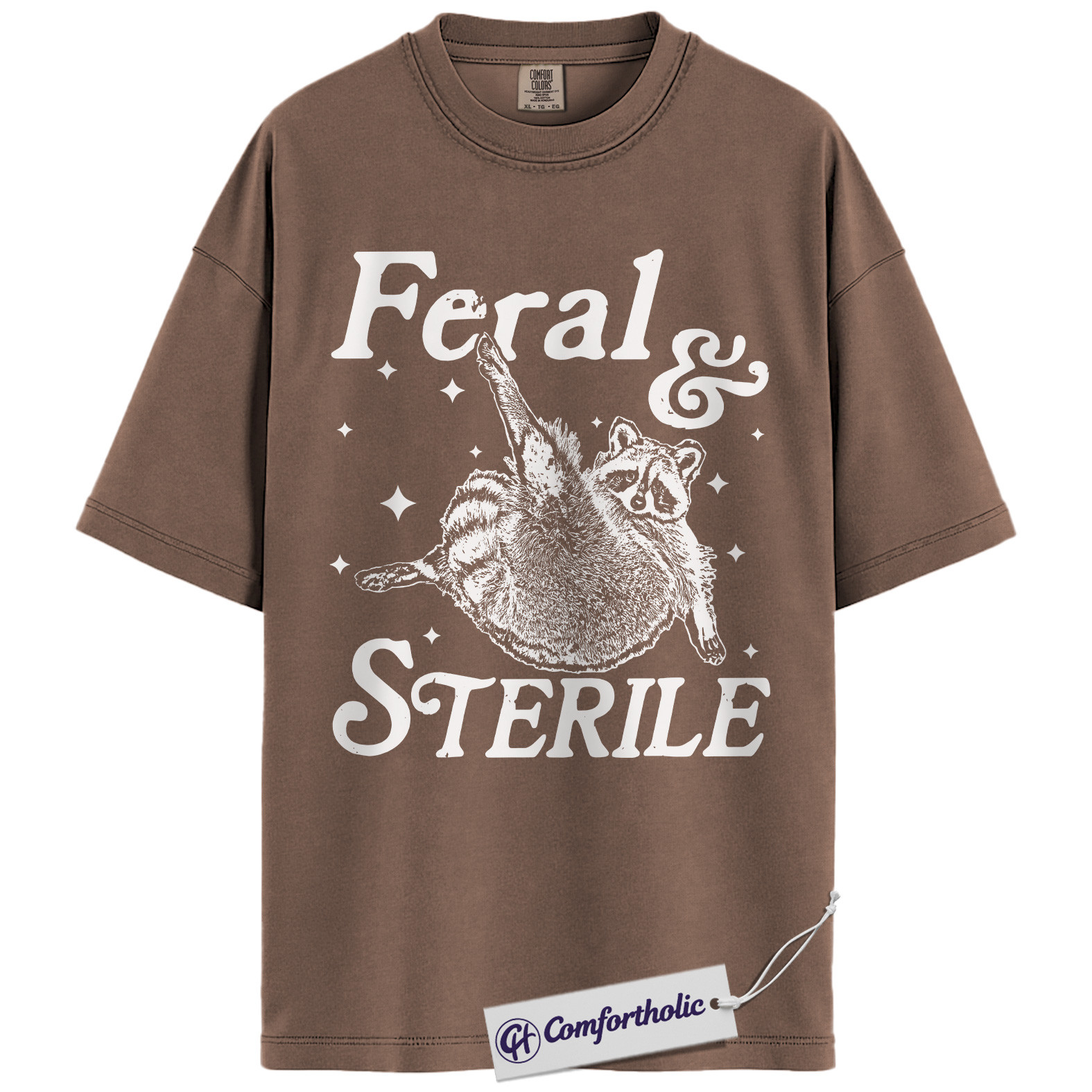 Feral and Sterile Shirt, Funny Raccoon Animal Rescue T-Shirt, Spay Neuter Awareness Graphic Tee, Gift for Animal Lovers, Comfort Colors Shirt - Image 19