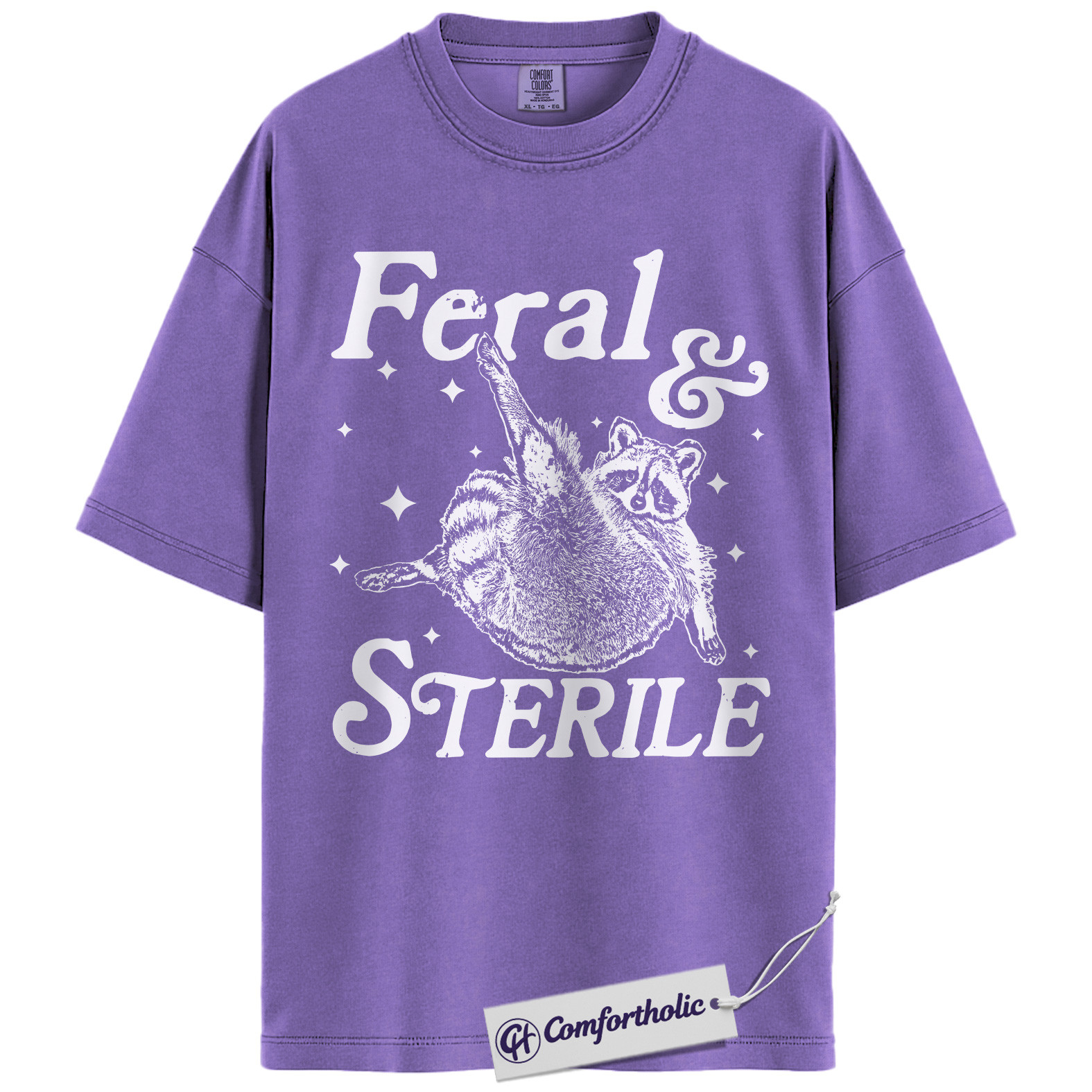 Feral and Sterile Shirt, Funny Raccoon Animal Rescue T-Shirt, Spay Neuter Awareness Graphic Tee, Gift for Animal Lovers, Comfort Colors Shirt - Image 20