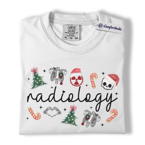 Alternative view of Radiology Christmas Shirt, Funny X-Ray Tech Holiday T-Shirt, Cute Rad Tech Graphic Tee for Medical Workers, Festive Gift for Healthcare Staff, Christmas Comfort Colors Shirt