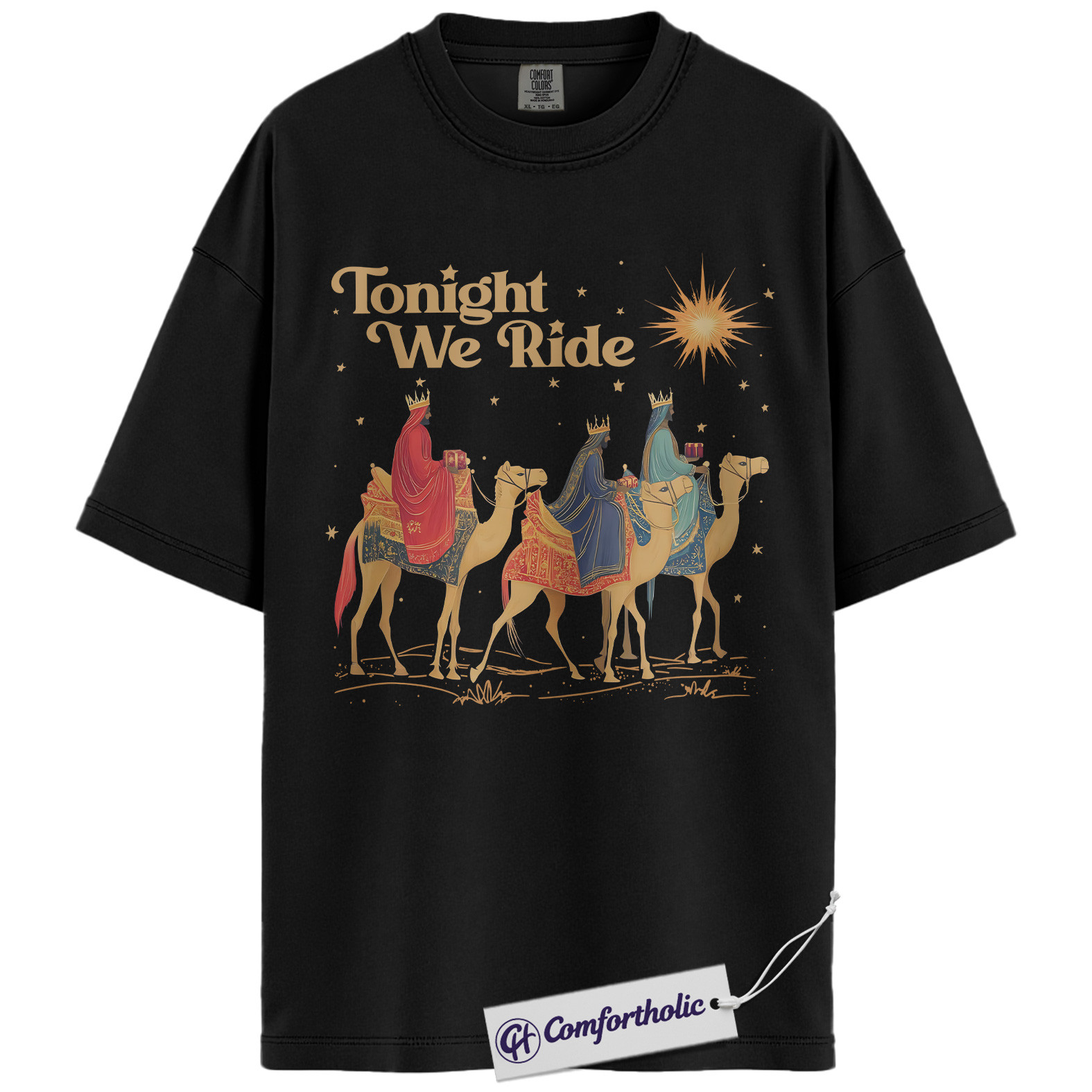 Three Wise Men Shirt, Christian Nativity Christmas T-Shirt, Religious Holiday Graphic Tee, Faith-Based Gift for Believers, Christmas Comfort Colors Shirt