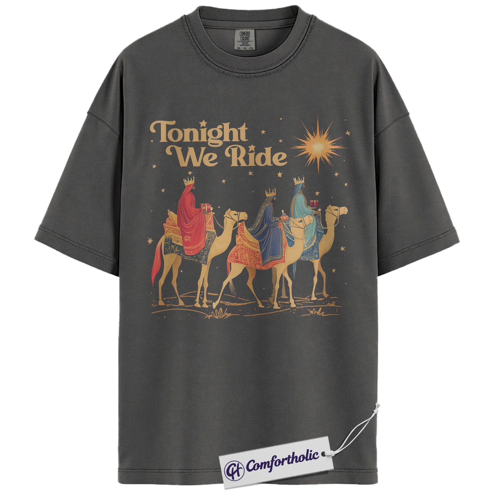 Three Wise Men Shirt, Christian Nativity Christmas T-Shirt, Religious Holiday Graphic Tee, Faith-Based Gift for Believers, Christmas Comfort Colors Shirt - Image 3