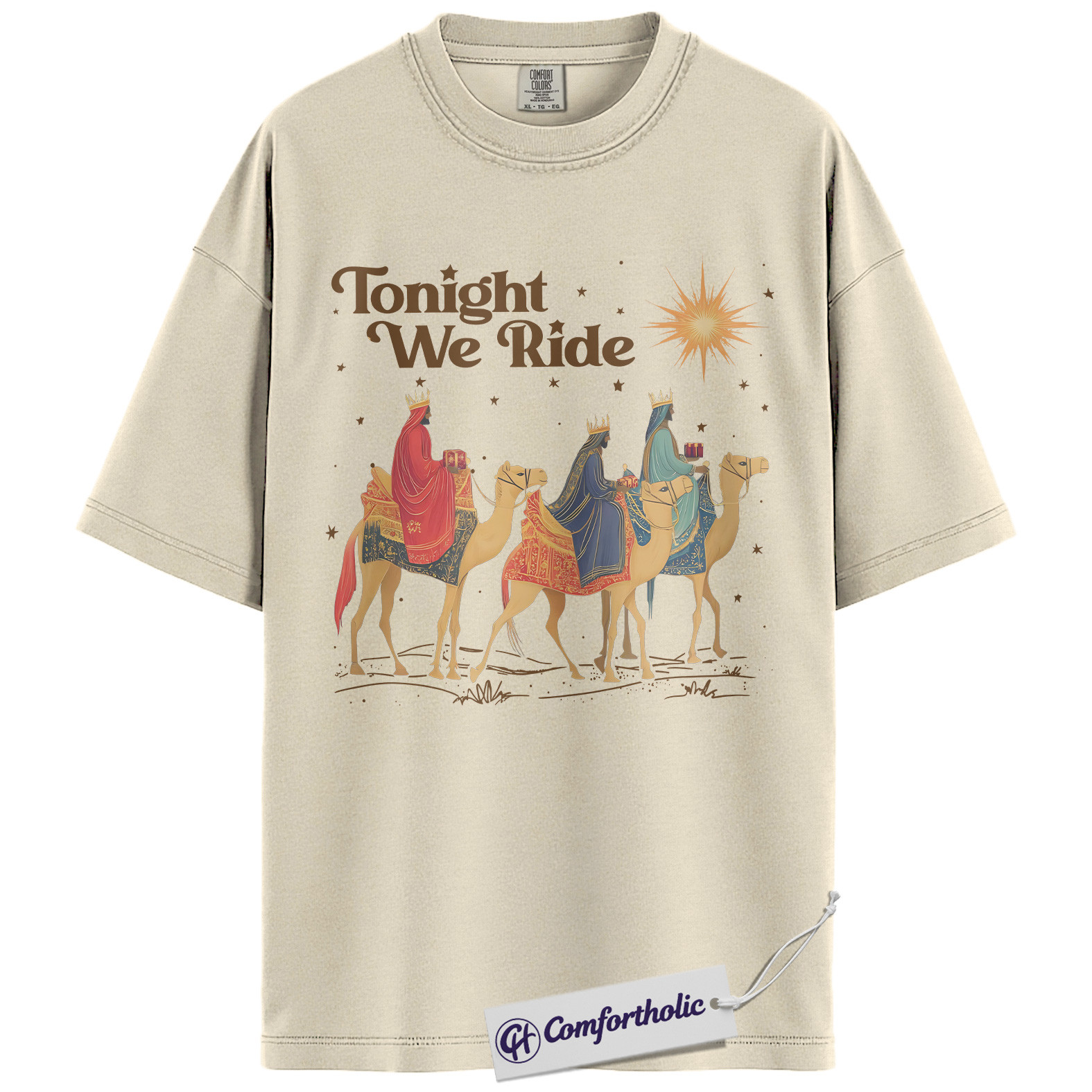 Three Wise Men Shirt, Christian Nativity Christmas T-Shirt, Religious Holiday Graphic Tee, Faith-Based Gift for Believers, Christmas Comfort Colors Shirt - Image 4