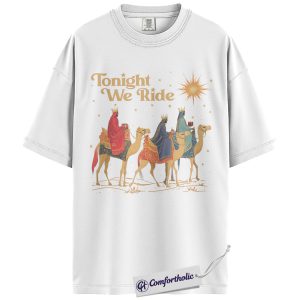 Alternative view of Three Wise Men Shirt, Christian Nativity Christmas T-Shirt, Religious Holiday Graphic Tee, Faith-Based Gift for Believers, Christmas Comfort Colors Shirt