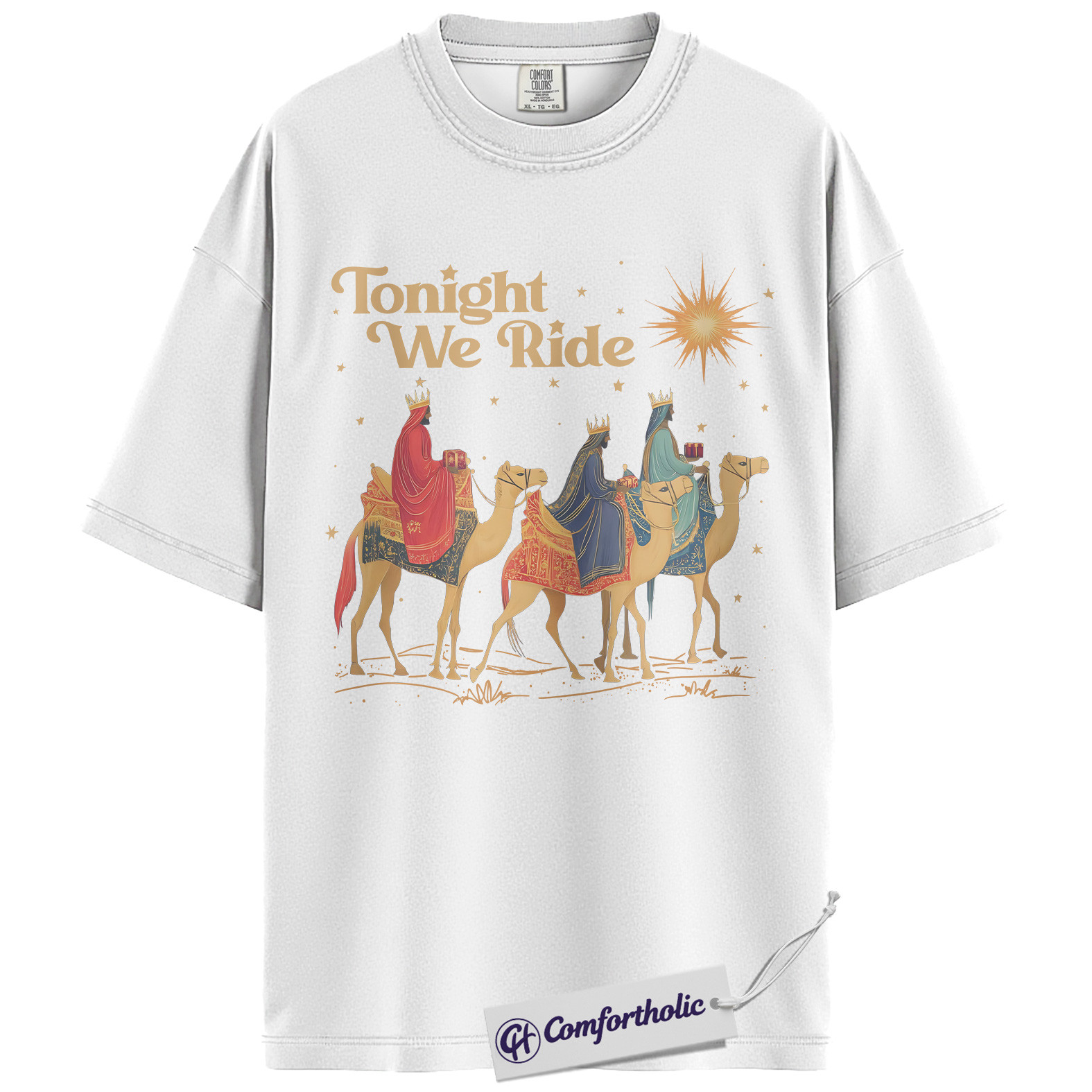 Three Wise Men Shirt, Christian Nativity Christmas T-Shirt, Religious Holiday Graphic Tee, Faith-Based Gift for Believers, Christmas Comfort Colors Shirt - Image 2