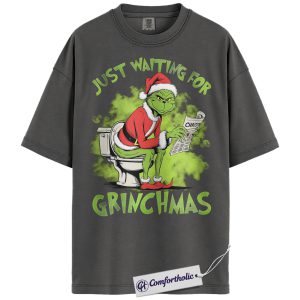 Alternative view of The Grinch Shirt, Christmas Shirt, Animated Graphic Tee, Comfort Colors Shirt
