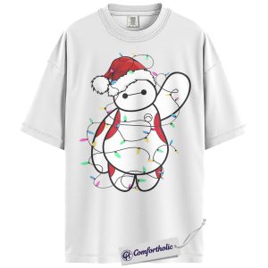 Alternative view of Baymax Shirt, Big Hero 6 Shirt, Christmas Shirt, Animated Graphic Tee, Comfort Colors Shirt