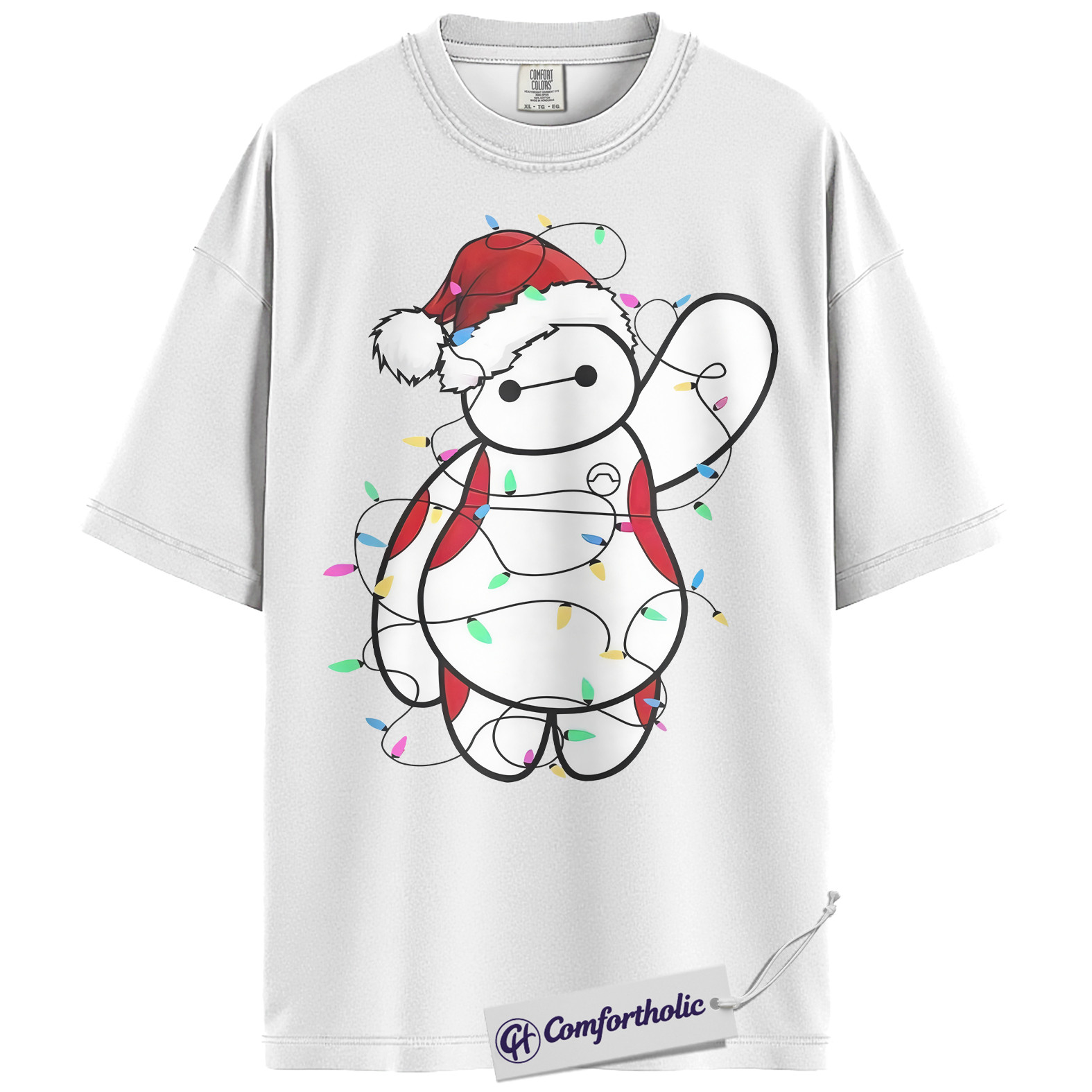 Baymax Shirt, Big Hero 6 Shirt, Christmas Shirt, Animated Graphic Tee, Comfort Colors Shirt - Image 2
