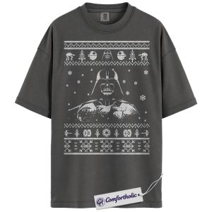Alternative view of Darth Vader Shirt, Star Wars Shirt, Christmas Shirt, Movie Graphic Tee, Comfort Colors Shirt
