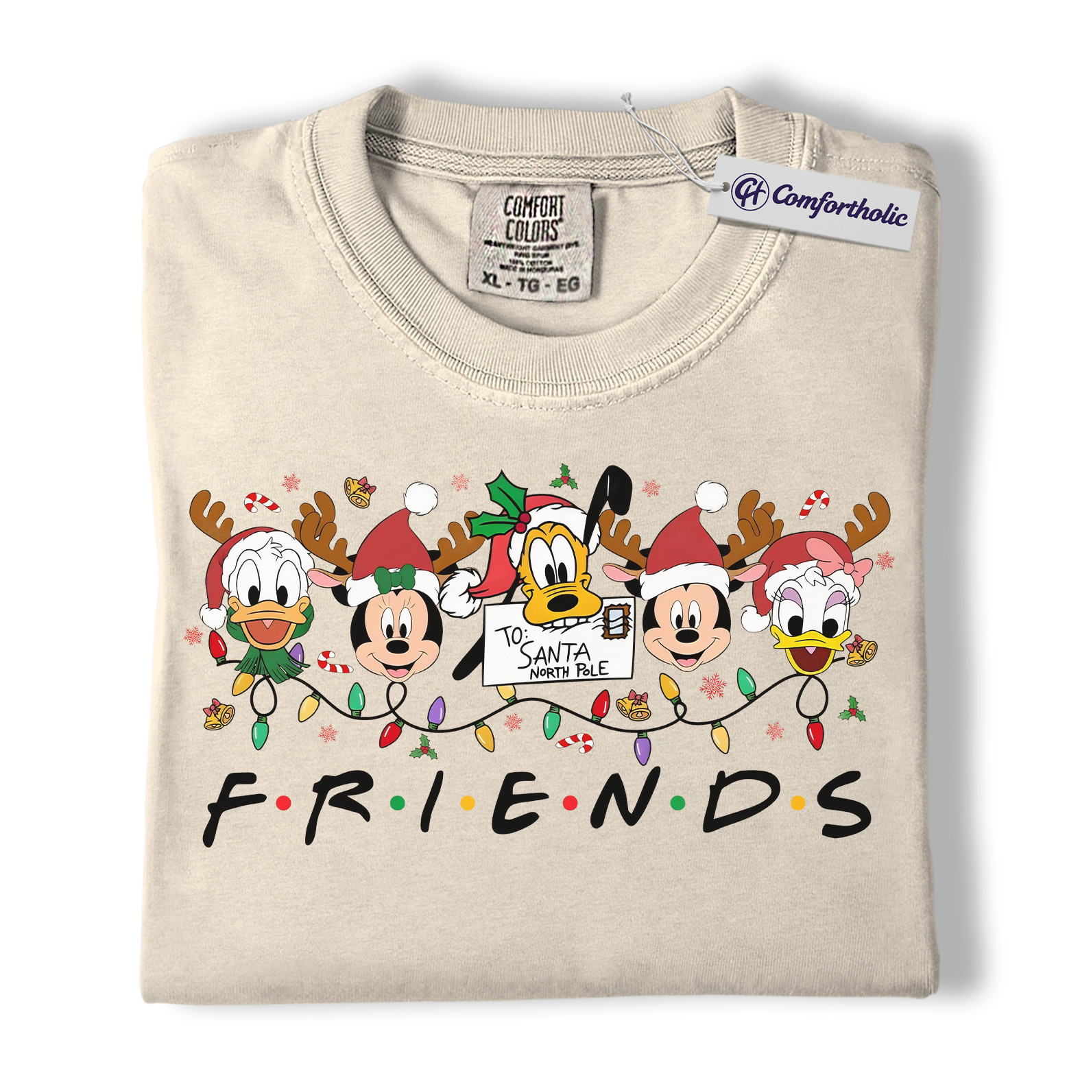 Mickey Mouse Shirt, Donald Duck Shirt, Christmas Shirt, Animated Graphic Tee, Comfort Colors Shirt
