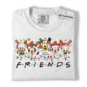 Alternative view of Mickey Mouse Shirt, Donald Duck Shirt, Christmas Shirt, Animated Graphic Tee, Comfort Colors Shirt