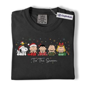 Peanuts Shirt, Christmas Shirt, Animated Graphic Tee, Comfort Colors Shirt