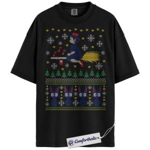 Kiki's Delivery Service Shirt, Studio Ghibli Shirt, Christmas Shirt, Anime Graphic Tee, Comfort Colors Shirt