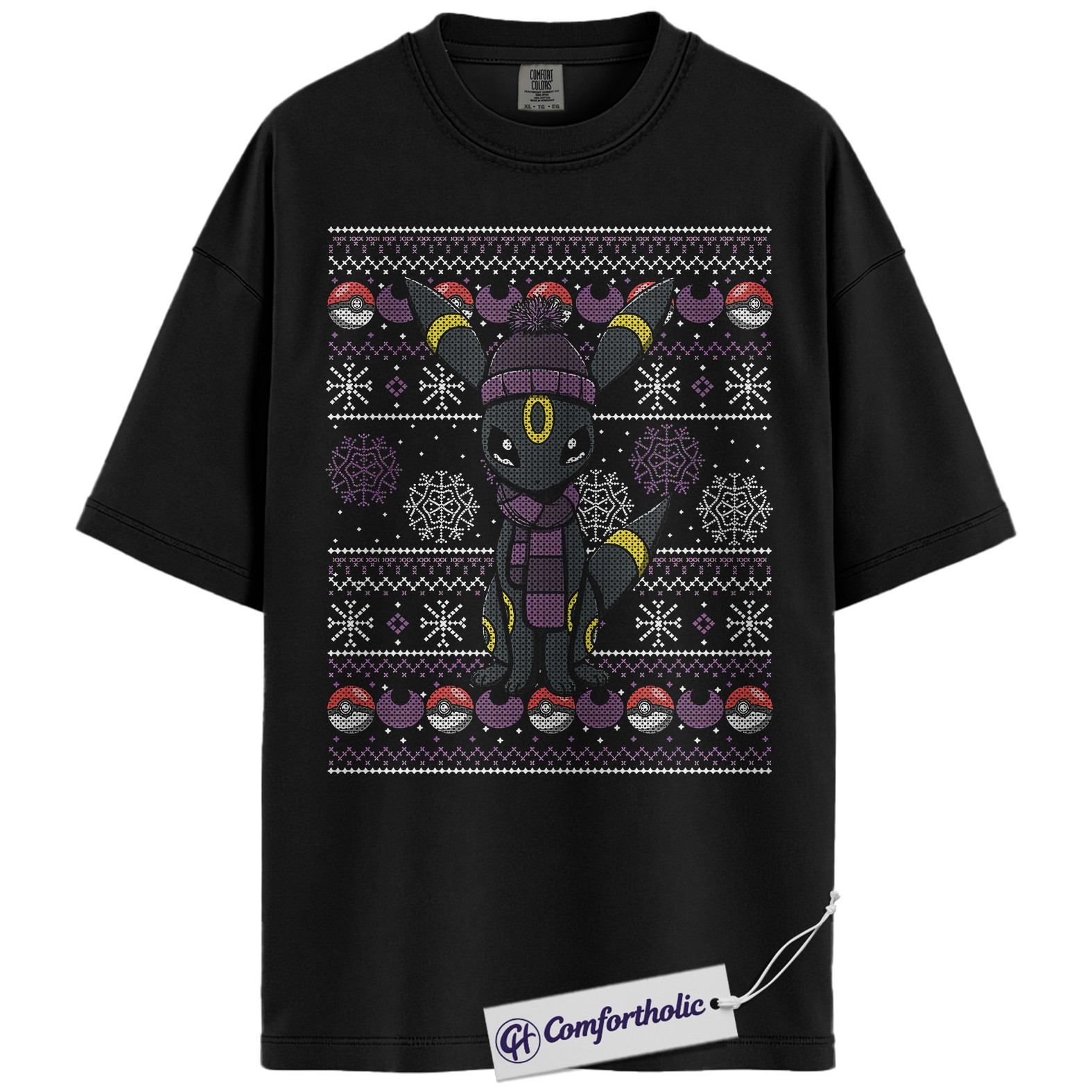 Umbreon Shirt, Pokemon Shirt, PKM Shirt, Christmas Shirt, Anime Graphic Tee, Comfort Colors Shirt