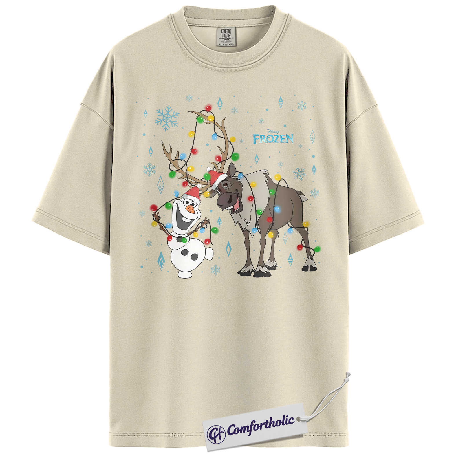 Olaf Shirt, Sven Shirt, Frozen Shirt, Animated Graphic Tee, Comfort Colors Shirt - Image 4