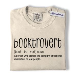 Booktrovert Shirt, Book Lover Definition T-Shirt, Introvert Reader Graphic Tee, Cute Gift for Bibliophiles, Comfort Colors Shirt