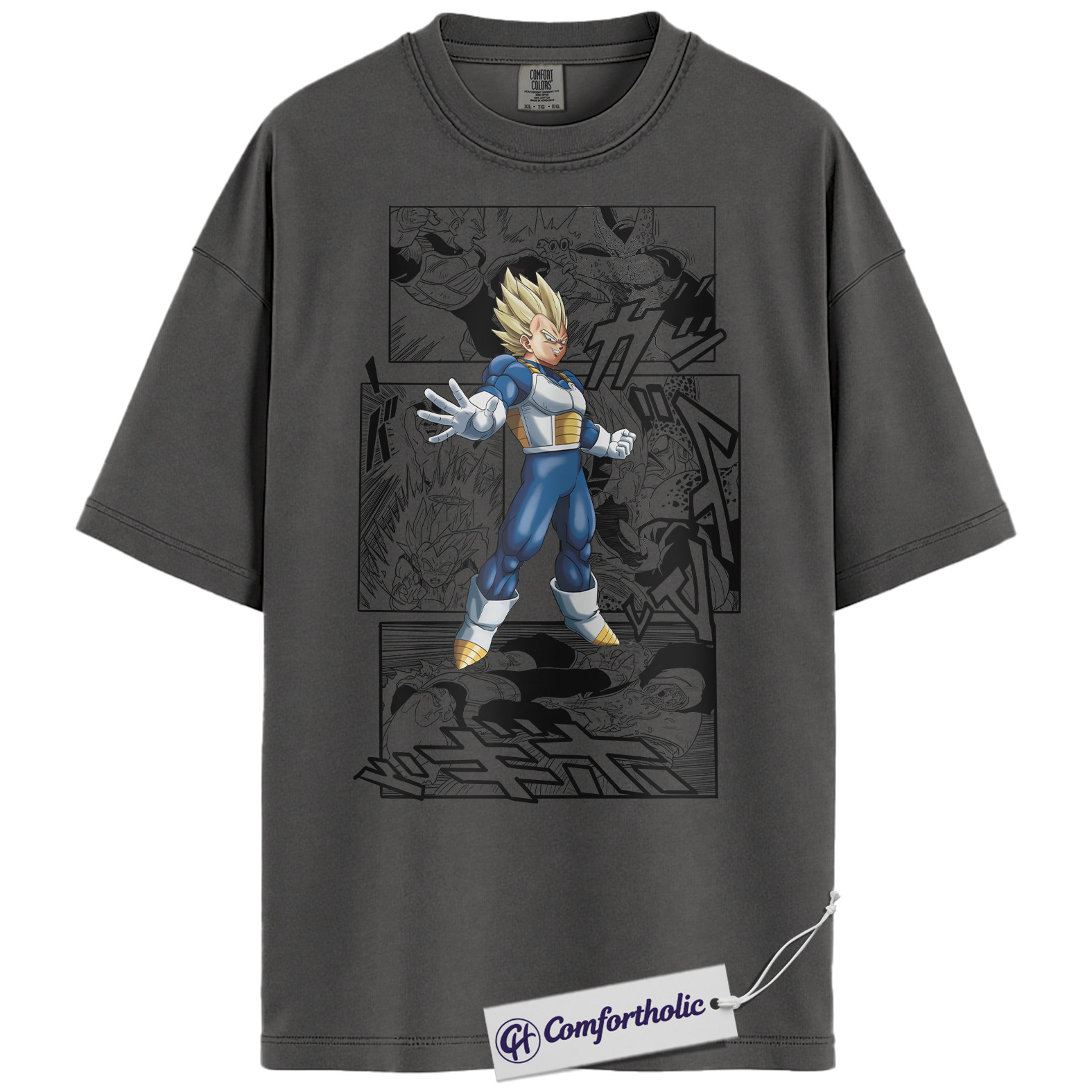 Vegeta Shirt, Dragon Ball Shirt, Anime Graphic Tee, Comfort Colors Shirt - Image 3