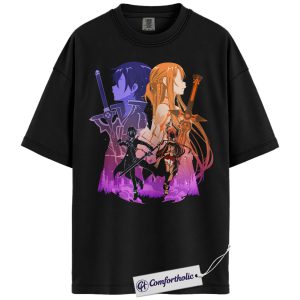 Kirito Shirt, Yuuki Asuna Shirt, Sword Art Online Shirt, SAO Shirt, Anime Graphic Tee, Comfort Colors Shirt