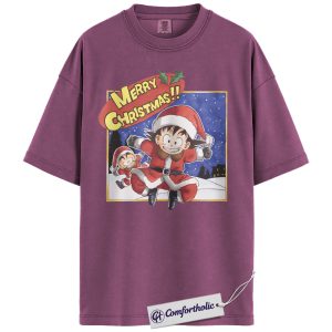 Son Goku Shirt, Dragon Ball Shirt, Christmas Shirt, Anime Graphic Tee, Comfort Colors Shirt