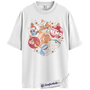 Alternative view of Finding Nemo Shirt, Christmas Shirt, Animated Graphic Tee, Comfort Colors Shirt