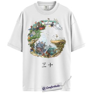 Alternative view of Studio Ghibli Shirt, Anime Graphic Tee, Comfort Colors Shirt