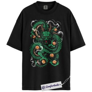Alternative view of Rayquaza Shirt, Pokemon Shirt, PKM T-Shirt, Anime Graphic Tee, Comfort Colors Shirt