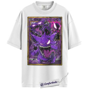 Alternative view of Gengar Shirt, Gatsly Shirt, Haunter Shirt, Pokemon Shirt, PKM T-Shirt, Anime Graphic Tee, Comfort Colors Shirt