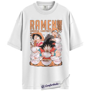 Alternative view of Son Goku Shirt, Luffy Shirt, Dragon Ball Shirt, Naruto Shirt, One Piece Shirt, Anime Graphic Tee, Comfort Colors Shirt