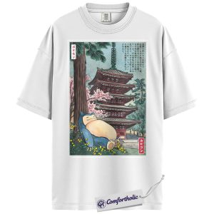 Alternative view of Snorlax Shirt, Pokemon Shirt, PKM T-Shirt, Anime Graphic Tee, Comfort Colors Shirt
