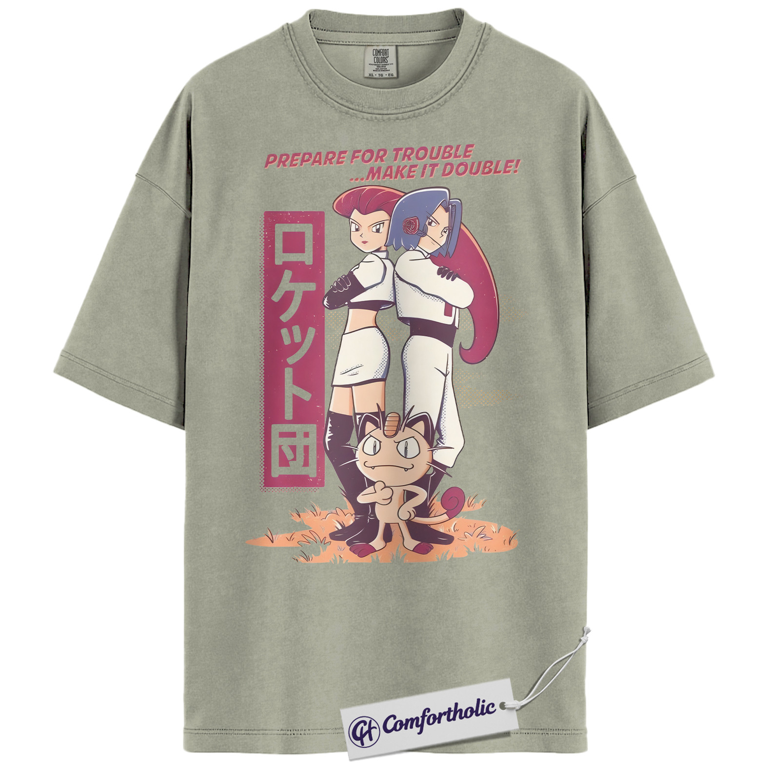 Team Rocket Shirt, Pokemon Shirt, PKM T-Shirt, Anime Graphic Tee, Comfort Colors Shirt - Image 5