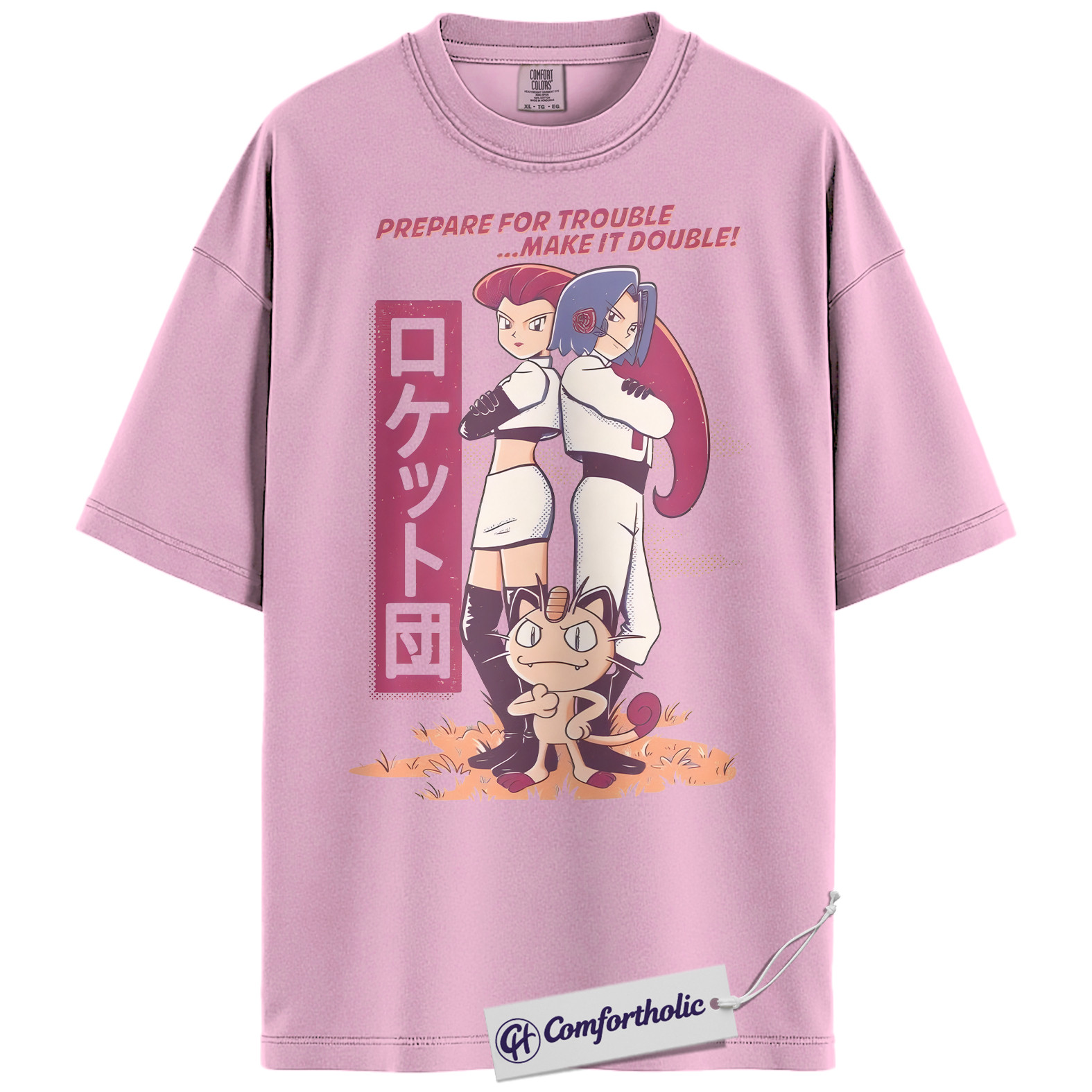 Team Rocket Shirt, Pokemon Shirt, PKM T-Shirt, Anime Graphic Tee, Comfort Colors Shirt - Image 6