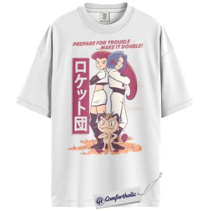 Alternative view of Team Rocket Shirt, Pokemon Shirt, PKM T-Shirt, Anime Graphic Tee, Comfort Colors Shirt