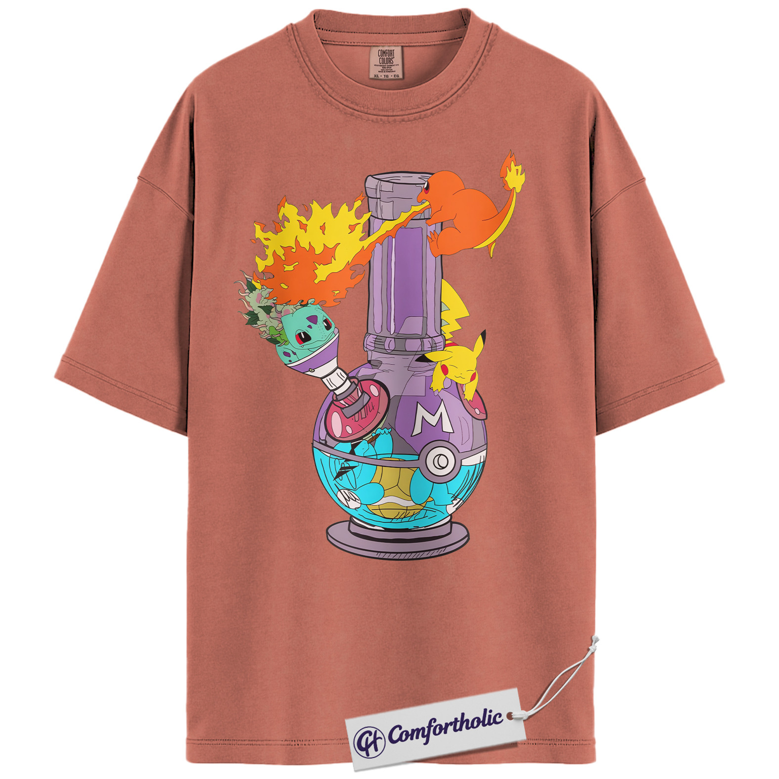 Charmander Shirt, Bulbasaur Shirt, Pikachu Shirt, Pokemon Shirt, PKM T-Shirt, Anime Graphic Tee, Comfort Colors Shirt - Image 7