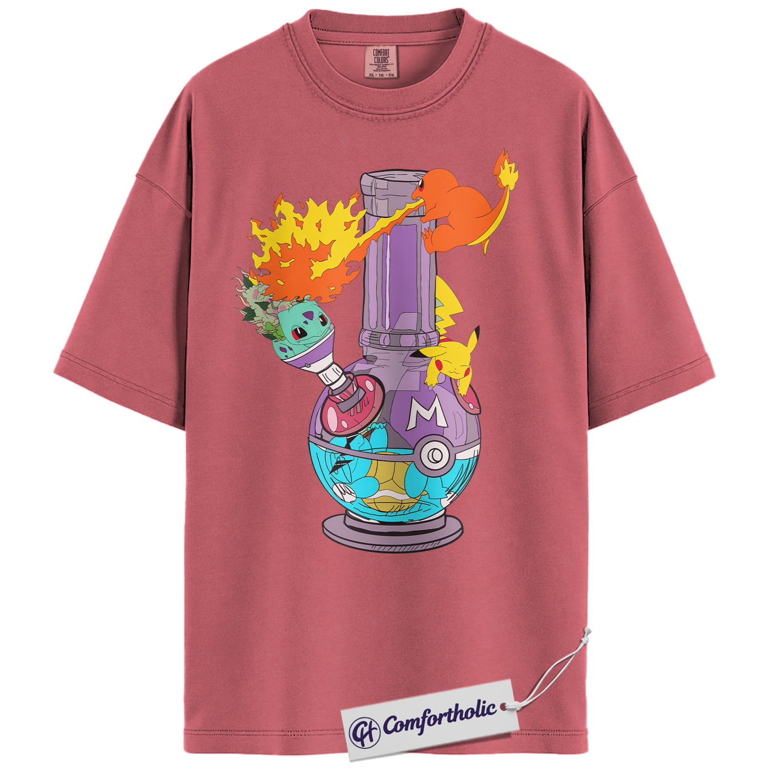 Charmander Shirt, Bulbasaur Shirt, Pikachu Shirt, Pokemon Shirt, PKM T-Shirt, Anime Graphic Tee, Comfort Colors Shirt - Image 9