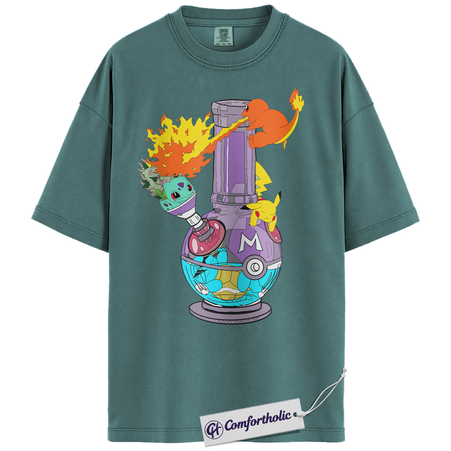 Charmander Shirt, Bulbasaur Shirt, Pikachu Shirt, Pokemon Shirt, PKM T-Shirt, Anime Graphic Tee, Comfort Colors Shirt - Image 11
