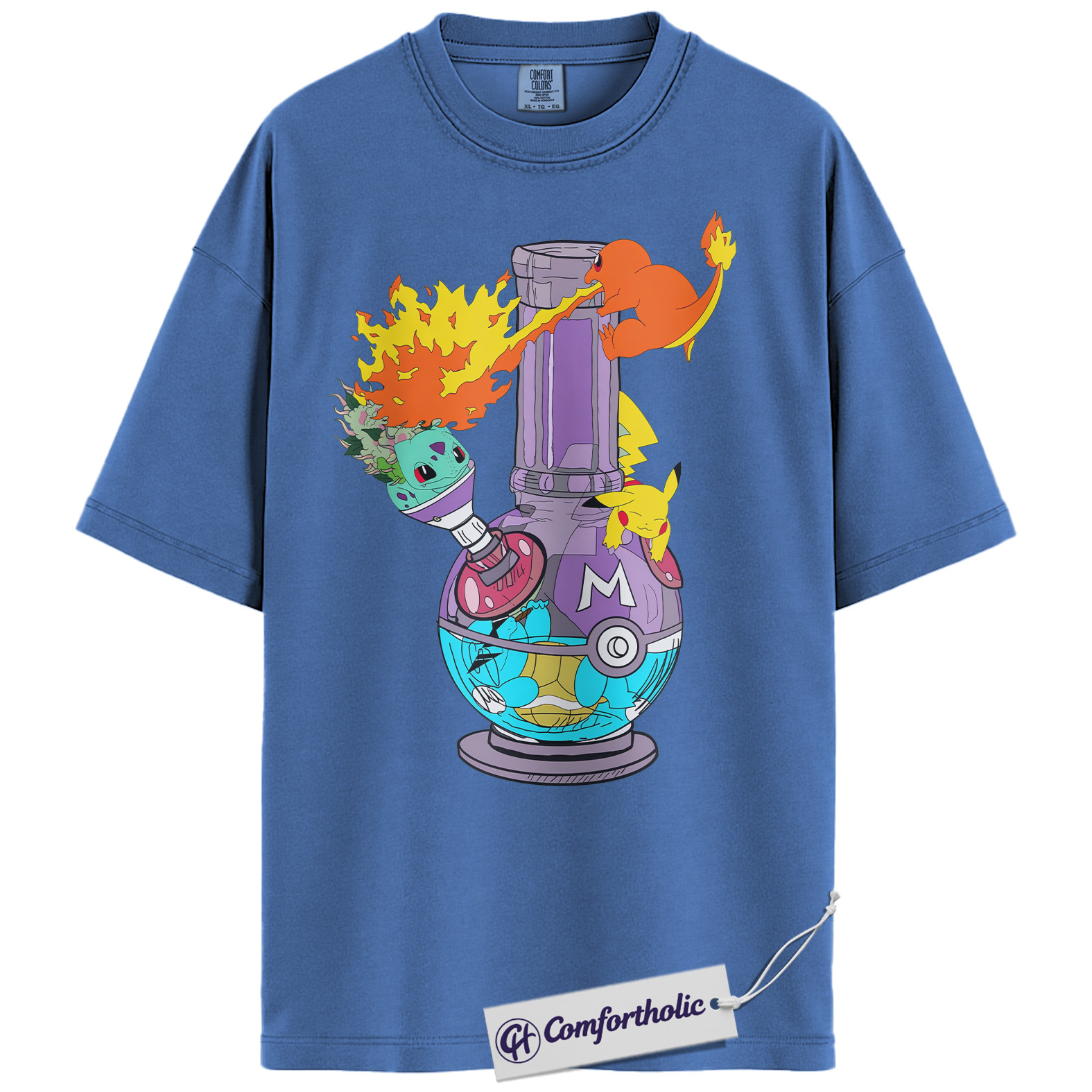 Charmander Shirt, Bulbasaur Shirt, Pikachu Shirt, Pokemon Shirt, PKM T-Shirt, Anime Graphic Tee, Comfort Colors Shirt - Image 12