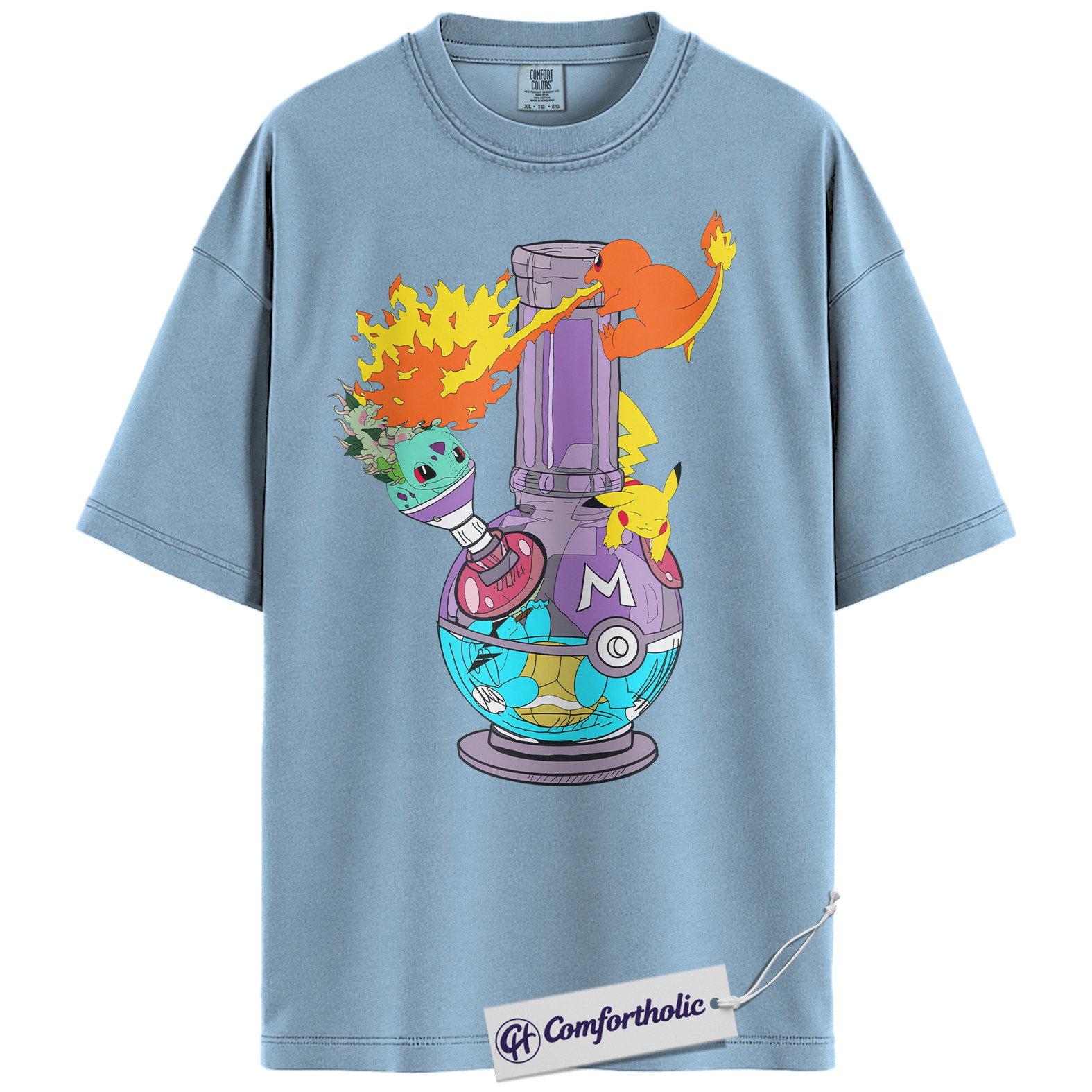 Charmander Shirt, Bulbasaur Shirt, Pikachu Shirt, Pokemon Shirt, PKM T-Shirt, Anime Graphic Tee, Comfort Colors Shirt - Image 14